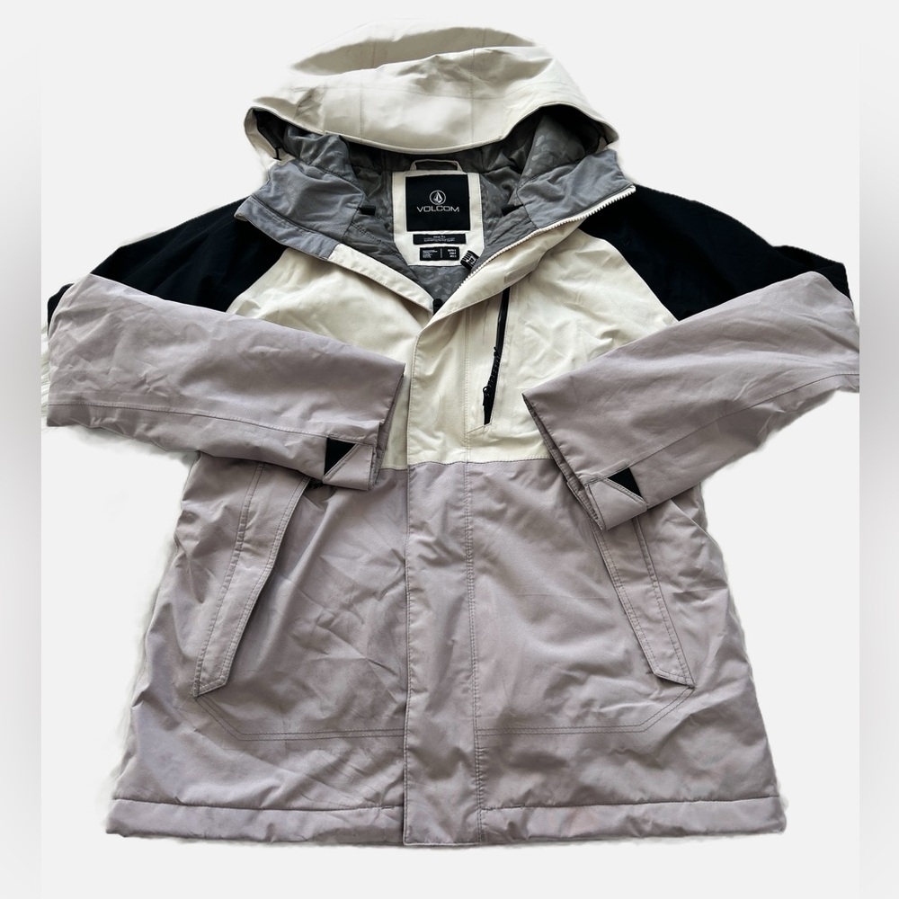 Volcom Aris Women's Ski & Snow Jacket - Black, dusty lavender, and White